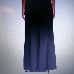 New With Tags Alex Evenings Floor length Black Satin Fishtail Hem Skirt Size S